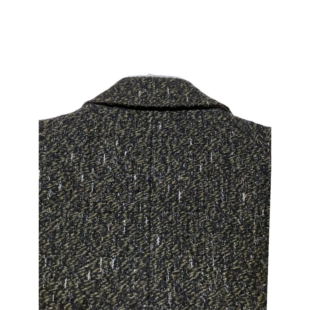 Vintage Falcone Tweed Overcoat 42 Coat Double Breasted USA Minimalist Capsule - Picture 9 of 14